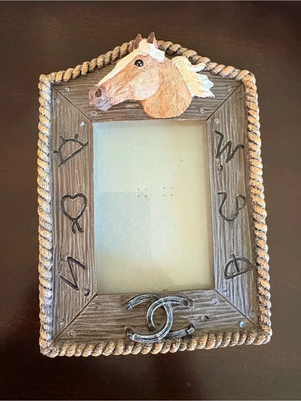 Vintage 1994 Figi Frames Horse & Brands Western Equestrian Picture Frame